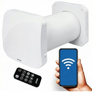 BSK Zephyr Mini WiFi App IR Controlled Hotel Flexible Modern Heat Recovery Ventilator Workshop Bathroom Kitchen Living Room 30 - Product Image 1