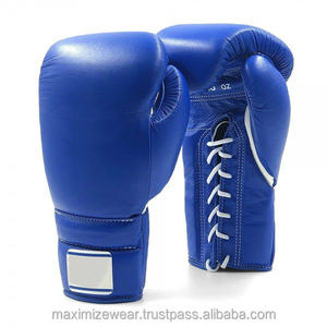 Gants de boxe professionnels en cuir synthétique pour entraînement intense, sac lourd, salle de sport, routines de fitness - Fermeture à lacets imperméable - Product Image 5