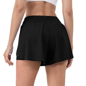 2025 femmes Shorts Yoga pantalon séchage rapide Polyester entraînement taille élastique avec poches femmes Sport course Shorts pour les femmes - Product Image 6