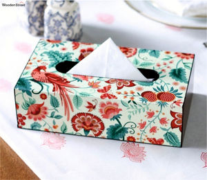 Caja de pañuelos de madera clásica para mostradores para alfombrillas y almohadillas Producto - Product Image 1