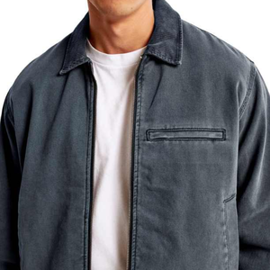 Veste d'hiver à la mode, veste décontractée en coton lavé pour homme veste coupe-vent en toile chaude pour homme - Product Image 5