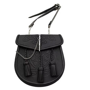 สายสะพายหนังและอะลูมิเนียมแบบกำหนดเอง สำหรับเครื่องดนตรีสปอร์รัน  ตกแต่งโครเมียมขัดเงาแบบดั้งเดิม พร้อมพู่ห้อย 3 อัน สายสะพายฟรี สำหรับบาสซูน สำหรับการเล่นระดับมืออาชีพ - Product Image 1