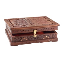 Rehaussez votre chambre avec un porte-livre pliable en bois de rose avec boîte de rangement, design traditionnel