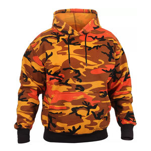 Sudadera con capucha de camuflaje personalizada de algodón 100%, tela transpirable y duradera con patrones de diseñador bordados únicos, ideal para ropa informal - Product Image 4