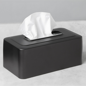 Resin Tissue Box Cover Hotel Tissue Box Holder Black <strong>Rectangular</strong> Box Covers For Home Office - Product Image 1