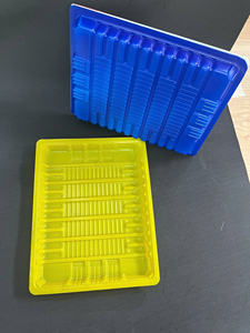 Vente en gros Récipient jetable rectangulaire en plastique rouge pour plateau de viande et de fruits de mer Emballage sous blister pour les aliments transformés pour les fêtes - Product Image 6