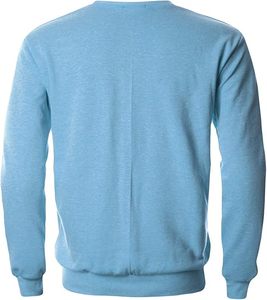 เสื้อสเวตเตอร์คอกลมคอกลมสำหรับบุรุษผ้าฝ้ายโพลีเอสเตอร์แบบสวมหัวสีล้วนสำหรับบุรุษ - Product Image 2