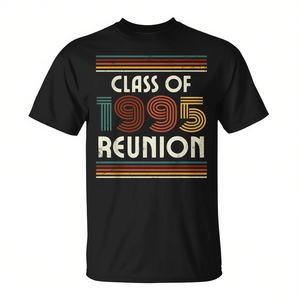 T-shirt per la riunione della classe del 1995, design vintage, abbigliamento per la festa del 30° anniversario della laurea - Product Image 2