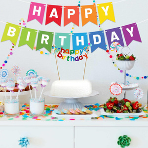 JUXINDA Vente <span class=keywords><strong>en</strong></span> gros disponible Décorations de gâteaux les plus vendues : Décorations de gâteaux d'<span class=keywords><strong>anniversaire</strong></span> sur le thème de l'<span class=keywords><strong>arc</strong></span>-<span class=keywords><strong>en</strong></span>-<span class=keywords><strong>ciel</strong></span> Joyeux <span class=keywords><strong>anniversaire</strong></span> - Product Image 1