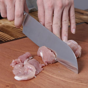 Cuchillo de Chef de Acero Inoxidable Damasco Ecológico de Alta Calidad, Cuchillo para Carne de 7 Pulgadas, Ambidiestro, con Mango de Madera - Product Image 1