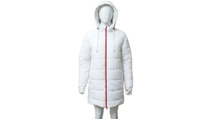Veste longue matelassée imperméable de haute qualité, enduite d'un film, 100 % polyester, avec rembourrage 175 g/m², fermetures éclair sur les poches. - Product Image 5