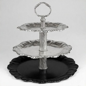 LuxeTierTray Soporte ligero para pasteles de 3 niveles en mármol Blanco Estilo Ins Decoración para el hogar para bodas y fiestas Herramientas para pasteles - Product Image 1