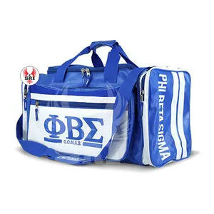 Phi Beta Sigma Fraternity Embroidered Men's Duffle Bag | PBS Fraternity Embroidery Boys Custom Style Quilted Duffel Bag