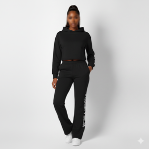 Ensemble Victoria Industry : sweat à capuche oversize et pantalon de survêtement évasé en molleton de coton brodé - Product Image 2