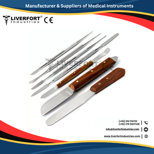 Ensemble de 6 instruments médicaux chirurgicaux dentaires certifiés CE Spatule de mélange à aligner en plastique Manche en bois Source d'alimentation manuelle - Product Image 2