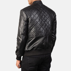 Kivotech Custom Made Coated Cow Leather <b>Jackets</b> <b>Men's</b> Genuine Leather Windproof with Zipper 100% Quality - Product Image 4