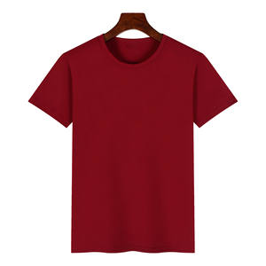 OEM Custom logo Embroidery Printed Design 180g 32 Count 35% Cotton 65% Polyester Breathable Round <b>Neck</b> Short-sleeved <b>T</b>-<b>shirt</b> - Product Image 4