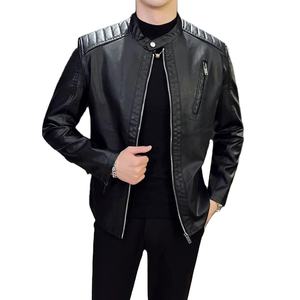 แจ็กเก็ตหนังแฟชั่นสำหรับผู้ชาย, เสื้อโค้ทฤดูหนาวอินเทรนด์สุดเท่มีซิปเสื้อแจ็กเก็ตให้ความอบอุ่นและหล่อ - Product Image 4