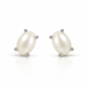 Pendientes Geométricos de Perlas de Agua Dulce, Plata de Ley Chapada en Rodio, para Fiestas y Regalos, Joyería de Moda para Bodas - Product Image 2