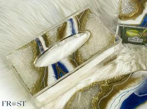 Caja de pañuelos de resina de vajilla de diseño atractivo, caja de pañuelos de resina de gran calidad para decoración del hogar, caja de pañuelos de vajilla - Product Image 2