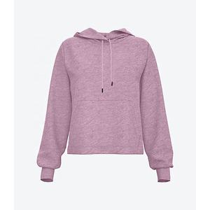 เสื้อฮู้ดซับลิเมตฤดูใบไม้ผลิสำหรับผู้หญิงขนาดใหญ่พิเศษปักโลโก้ด้านหน้าด้วยผ้าถักด้วยซิปกันหด - Product Image 4