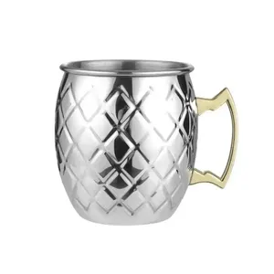 Adorable Look Martelé Design Tasse À Café Couleur Argent En Acier Inoxydable Matériel De Haute Qualité Cadeau Tasse À Café Tasses À Café À La Main - Product Image 1