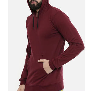 Sweat à capuche en coton épais et éponge française pour hommes, streetwear vierge surdimensionné de haute qualité, logo personnalisé - Product Image 2