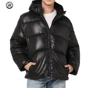 Mens Winter Stand Collar Custom Bubble Puffer Jacket OEM Wholesale Private Label Front Logo - Product Image 1