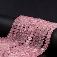 Perles de pierres précieuses en forme de morganite foudroyée de qualité supérieure pour la fabrication de bijoux perles en vrac en pierre naturelle 7-12mm au prix de gros