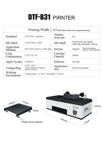 Máquina de Impresión Digital por Transferencia de Calor de 30 cm, Impresora de Inyección de Tinta A3 1390 <span class=keywords><strong>1800</strong></span> DTF para Camisetas - Product Image 6