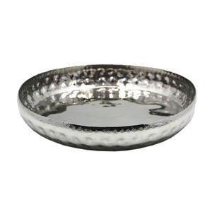 Utensilios de cocina con acabado de cobre, Juego de 2 tazones de metal hechos a mano para servir, fruteros azules y dorados para decoración de fiesta, vajilla elegante - Product Image 3