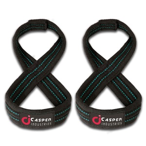 2025 Logo personnalisé haute qualité robuste Figure huit sangles de poignet haltérophilie Gym Fitness entraînement dynamophilie entraînement - Product Image 3