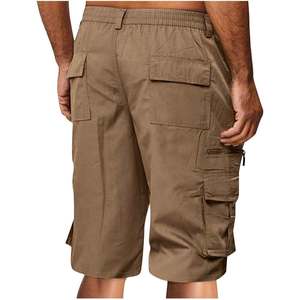 Faites votre propre short personnalisé pour hommes poches latérales cargo short taille élastique style short d'été braguette avant bouton fermeture - Product Image 6