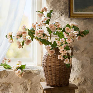 Rustic Handwoven Rattan Pitcher Style Vase, Large Wicker Decorative <b>Jug</b> with Single Handle <b>for</b> Interior - Product Image 2