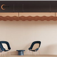 Dalles en feutre PET avec système de suspension, suspension par câble, taille personnalisable, déflecteurs acoustiques de plafond, ignifuges, pour extérieur, chambre et salon