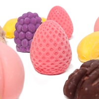 Nouvelle Arrivée : Boîte de mini-glaces aux fruits halal saveur fraise, raisin, melon, pêche, en une seule bouchée, avec saveurs chocolat et fruitées