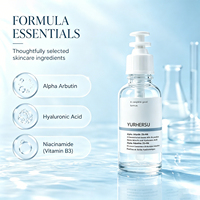 Sérum éclaircissant et illuminateur pour le visage à l'alpha-arbutine 2 %, acide hyaluronique et niacinamide, léger, soin de la peau, marque privée OEM