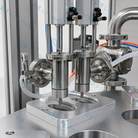 Machine de remplissage et de scellage automatique haute vitesse pour cuillères, avec plateau rotatif et 2 buses, idéale pour le miel et les petites entreprises