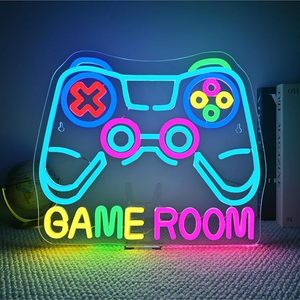 Néon <span class=keywords><strong>Manette</strong></span> de Jeu – Décoration de Salle de Jeu Rétroéclairée Alimentée par USB – Design Type PS/<span class=keywords><strong>Xbox</strong></span> pour Cave d'Homme, Salon - Product Image 4