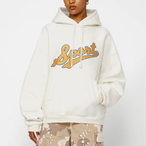 Sweat à capuche en coton PULLOVER grande taille 500gsm French Terry/coton polaire tricot solide printemps impression personnalisée broderie à capuche - Product Image 5