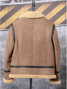 Otoño/Invierno 2026 Nuevo Abrigo Casual para Hombre, Cálido, Grueso, de Alta Calidad, de Piel de Oveja, Forro de Borrego, Marrón, Impermeable, con Calefacción - Product Image 3