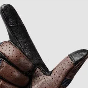 ถุงมือหนังสำหรับแข่งมอเตอร์ไซด์สำหรับผู้ชาย, ใหม่ถุงมือหนังระบายอากาศได้ดีมีรูปแบบเข็มขัดสำหรับมือจับ - Product Image 6