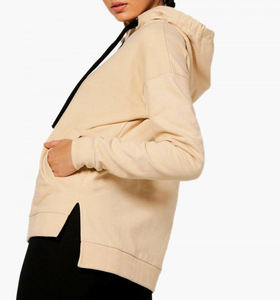 Pulls surdimensionnés en polaire de haute technologie Baggy coupe ample Boxy sweat à capuche court uni vierge solide 3d broderie sweats à capuche personnalisés - Product Image 4