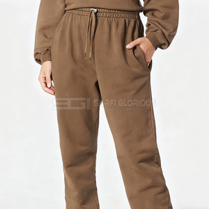 Sweat-shirts pour femmes en polyester/coton tissé de luxe sur mesure, col rond, poids lourd, ornements en strass sur le devant, hiver - Product Image 5