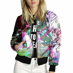 Alta calidad personalizado azul satén poliéster niñas mejor XL tamaño bordado bombardero chaquetas transpirable liso teñido metálico - Product Image 3