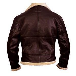 Chaqueta Bomber de Piel de Oveja B3 Cálida para Hombre |   Chaqueta de Piloto RAF de Otoño en Piel de Oveja Genuina |   Cuello alto antibacteriano - Product Image 2