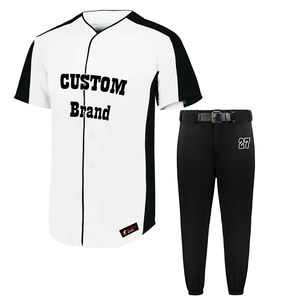 Maillot et pantalon de baseball pour hommes conception personnalisée col en V ensemble d'uniformes d'équipe nouveau style d'uniformes de baseball confortables - Product Image 6