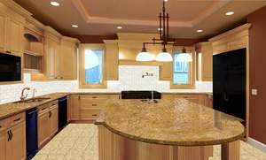 Dalle de granit blanc du Cachemire indien moderne Nouvelles dalles de granit doré du Cachemire indien Grande dalle préfabriquée pour carrelage de villa Carreaux de vanité - Product Image 6