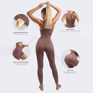 100% Top High Quality Fitness Wear Adult Size <b>Yoga</b> Set Breathable and Comfortable Women <b>Yoga</b> Set - Product Image 5