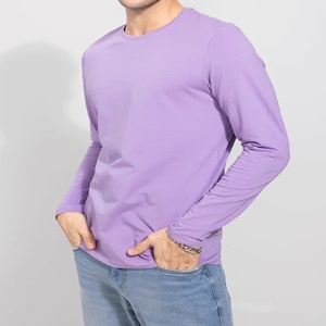 Calidad Premium algodón poliéster transpirable de gran tamaño de talla grande de manga larga de moda precio barato mujer hombre Camiseta Unisex - Product Image 6